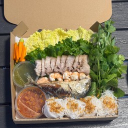 เมี่ยงหมูสามชั้น+กุ้ง+ปลาทู (ชุดเล็ก)