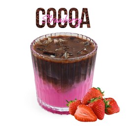 Cocoa strawberry fresh milk l โกโก้นมสดสตรอเบอร์รี่