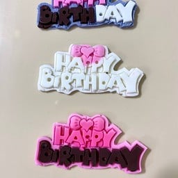 แผ่นช็อกโกแลต Happy birthday คละสี