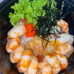 ข้าวหน้ากุ้งแกะจักพรรดิ