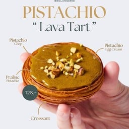 Pistachio lava tart