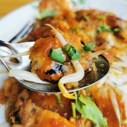 หอย  ทอด Mussel fried in egg batter