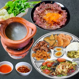 เซ็ตเฮงจิ้มจุ่มตำถาด สองเท่าโชคลาภ พิเศษ! แถมน้ำอัดลม 1 ขวด