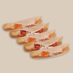 M เซต 5 ชิ้น ขนมเบื้องสดมะพร้าวอ่อน คละไส้หวานเค็ม