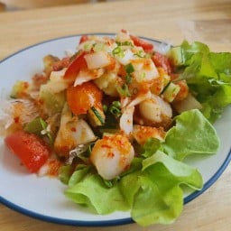 YS09 scallops yumthai l ยำหอยเชล