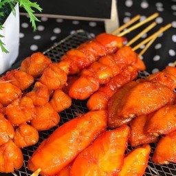 ไก่ย่างแบบ Mix เซต 15 ไม้+น้ำจิ้มแจ่ว