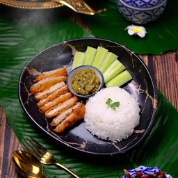 079ข้าวหมูทอดน้ำพริกหนุ่ม