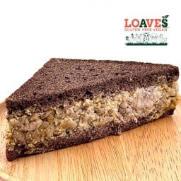 แซนวิชขนมปังคินัวดำออแกนิค "วีแกนทูน่า” | กลูเตนฟรีวีแกน(มีกระเทียม) |~230ก