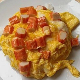 ข้าวไข่ข้นหน้าปูอัด