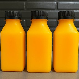 น้ำส้มมีเนื้อ 3 ขวด