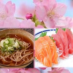 Soba-Hot-200g+Salmon-Sashimi-3P+Tuna-Sashimi-3P