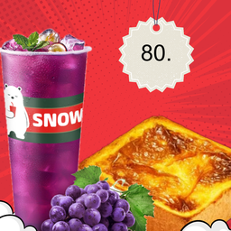 ชาองุ่น  Grapes & ขนมปังชีส  Cheese Bread