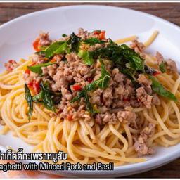 สปาเก็ตตี้กะเพราหมูสับ