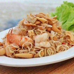 ยำตะไคร้กุ้งสด