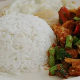 ข้าวพริกแกงหมู+ไข่