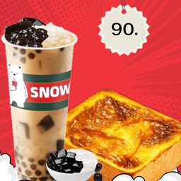 ชานมสุพรีม  Supreme Milk Tea & ขนมปังชีส  Cheese Bread