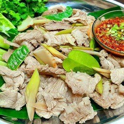 หมูสันคอลวกจิ้ม