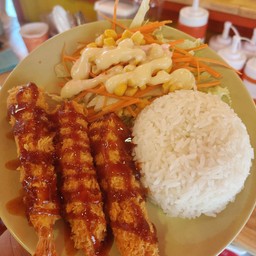 ข้าวกุ้งกรอบซอสเผ็ดเกาหลี