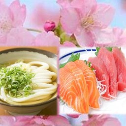 Udon-Hot-300g+Salmon-Sashimi-3P+Tuna-Sashimi-3P