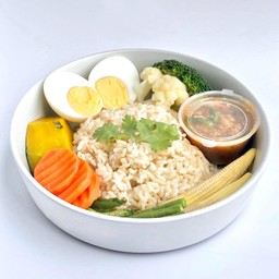 ชุดน้ำพริกกะปิ + ไข่ต้ม 250KCAL