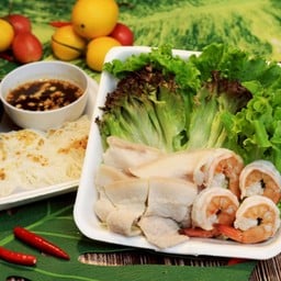 ชุดเมี่ยงหมูสามชั้นสไลด์+กุ้งลวก