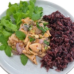 แซลมอนซี้ด กับ ข้าวไรซ์เบอร์รี่