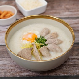 โจ๊กธรรมดา ไข่ลวก