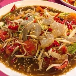 [อร่อยซ่ากับโค้ก] ส้มตำปูปลาร้ากุ้งสด +  โค้ก ออริจินัล (ขวด)