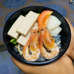 ยำเส้นแก้วกุ้ง หมูยอ