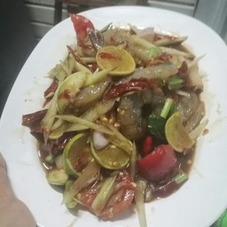 ตำกุ้งสด