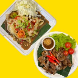 ตำหลวงพระบาง + ไส้กรอบ