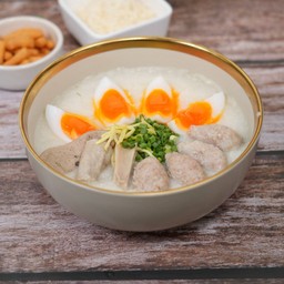 โจ๊กธรรมดา ไข่ยางมะตูม