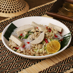 ยำวุ้นเส้นหมูสับ+หมูยอ - Spicy Glass Noodle Salad with Minced Pork and Pork Sausage