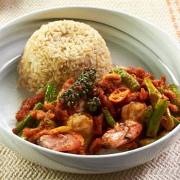 ข้าวกับพริกขิงกุ้งนาง