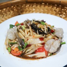 ตำปูปลาร้ากุ้งสด