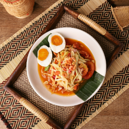 ส้มตำไทยไข่เค็ม - Thai with Salt Egg papaya salad