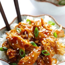 ไก่ผัดซอสเทอริยากิราดข้าว