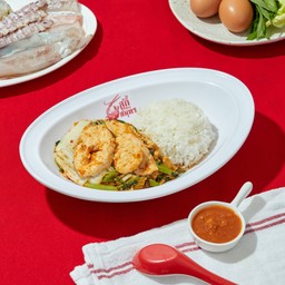 สุกี้ไก่ราดข้าว