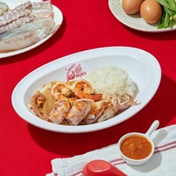 สุกี้ทะเลราดข้าว