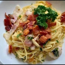 Spaghetti Aglio Olio Pepperocino A.O.P Bacon