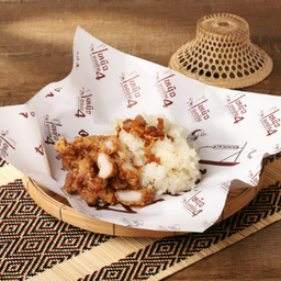 หมูทอด+ข้าวเหนียว - Dee Fried pork with sticky rice