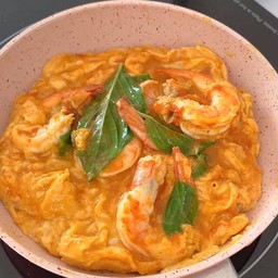 ข้าวไข่ข้นห่อหมกกุ้ง