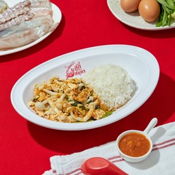 สุกี้เห็ดชิเมจิราดข้าว