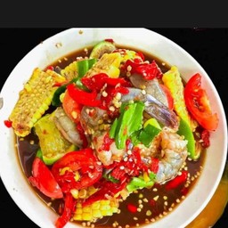 ตำกุ้งสด