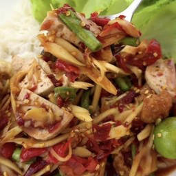 ตำปลาร้าหมูยอ