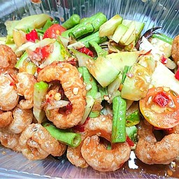 ตำแตงปลาร้าแคปหมู