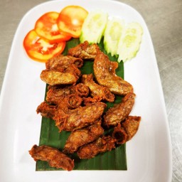 ไส้อ่อนหมูทอด