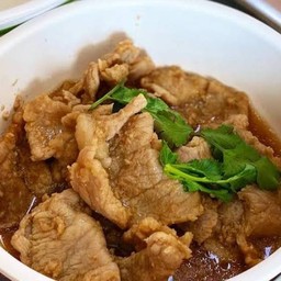 หมูผัดซอสเทอริยากิราดข้าว