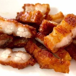 หมูสามชั้นทอด(กับข้าว)
