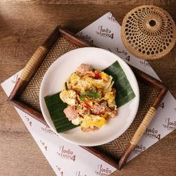 จิ้นส้มผัดไข่ - Sour Pork Sausage With Eggs Stir-Fried